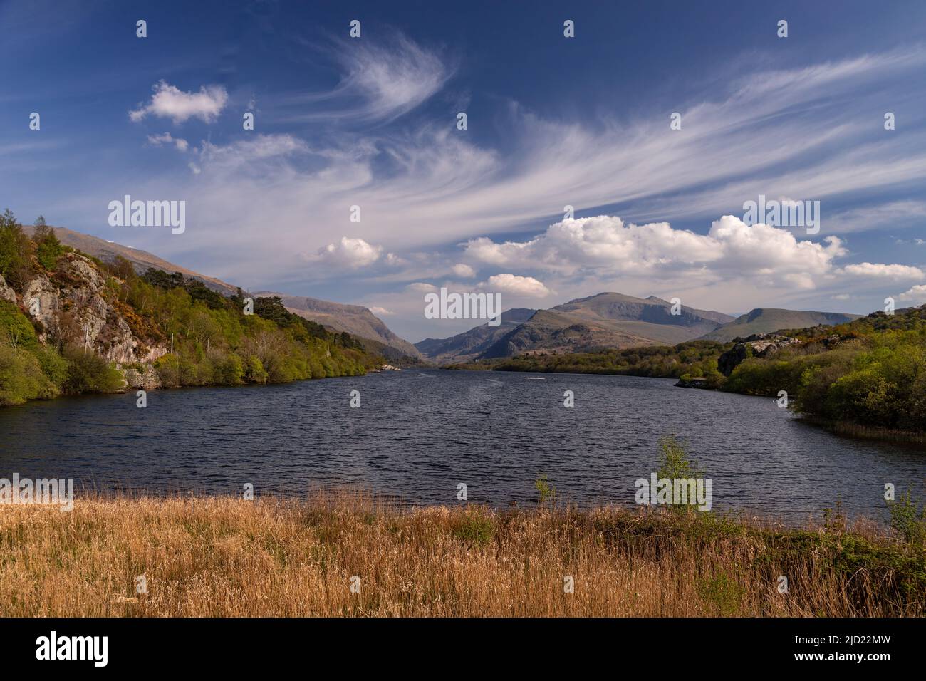 Llyn Padarn in the Snowdonia National Park, North wales Stock Photo