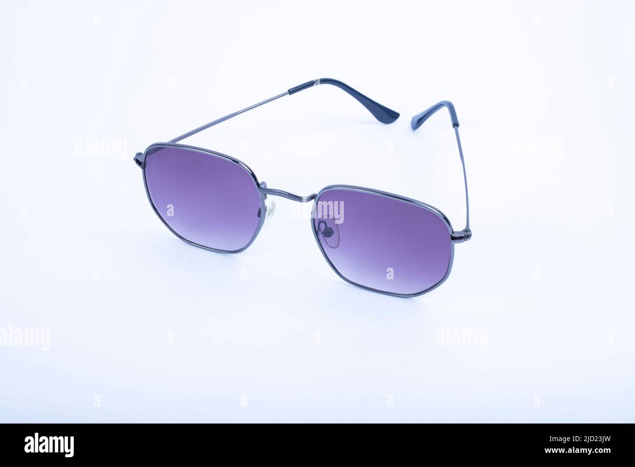 Black sunglasses with Multicolor Mirror Lens isolated on white