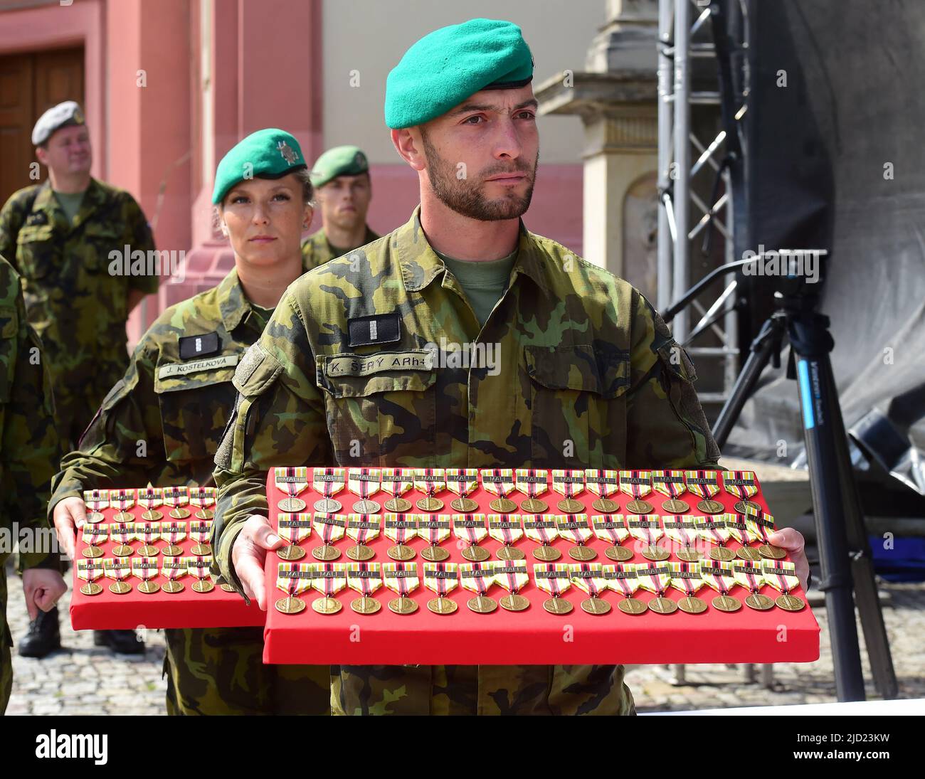 Hranice, Czech Republic. 17th June, 2022. Parade of Czech military
