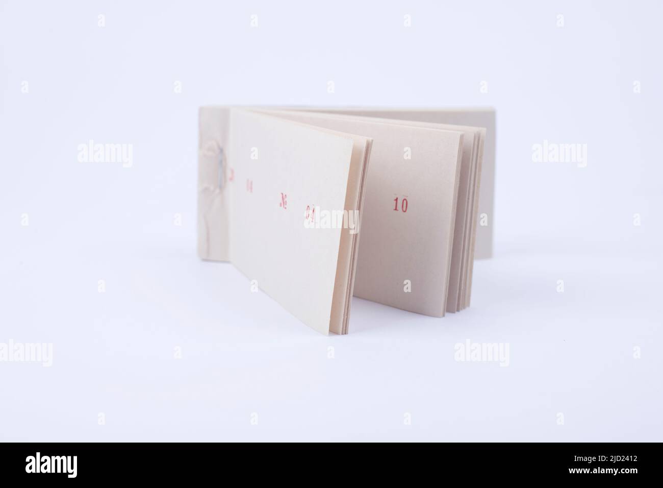 isolated open empty notebook with lined pages Stock Photo
