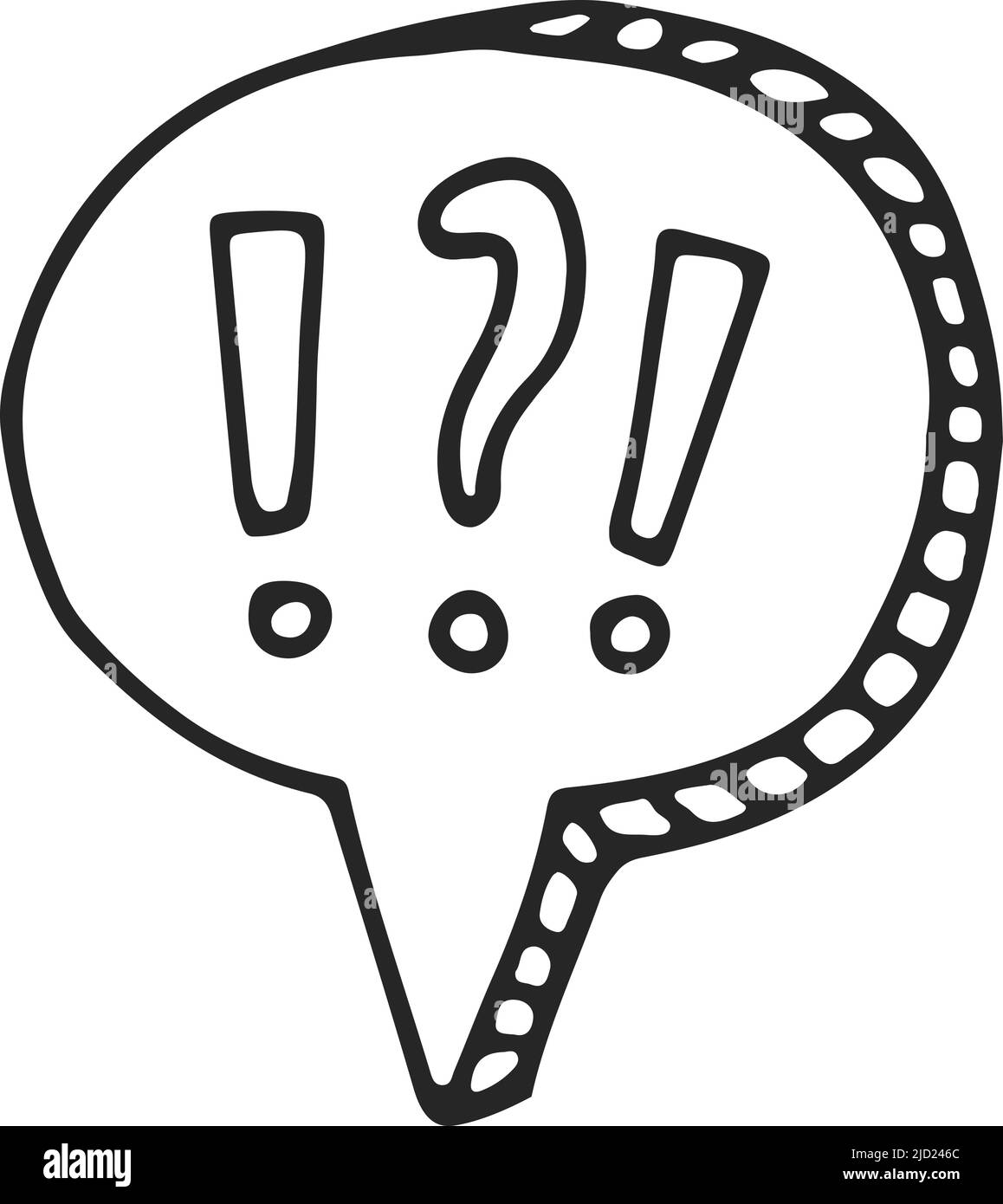 Surprise speech bubble with exlamation and question marks Stock Vector