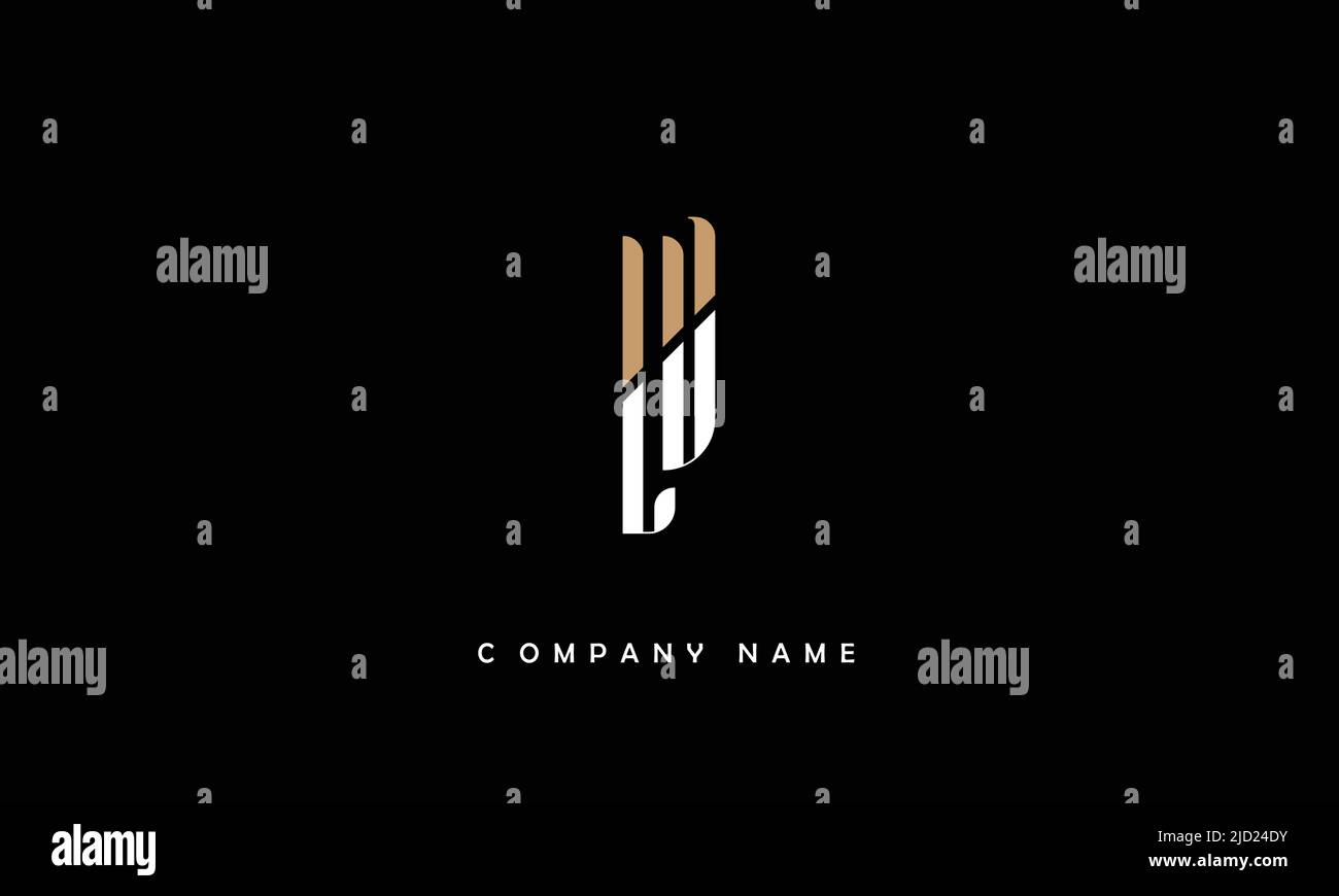 LV, VL Alphabets Letters Logo Monogram Stock Vector