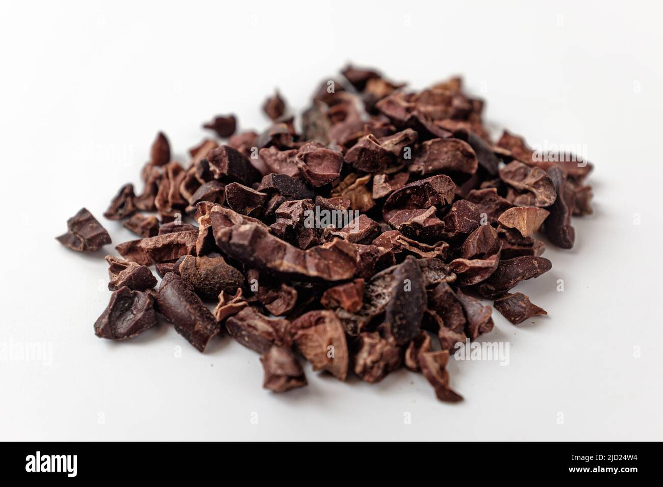 cacao nibs on a white background Stock Photo