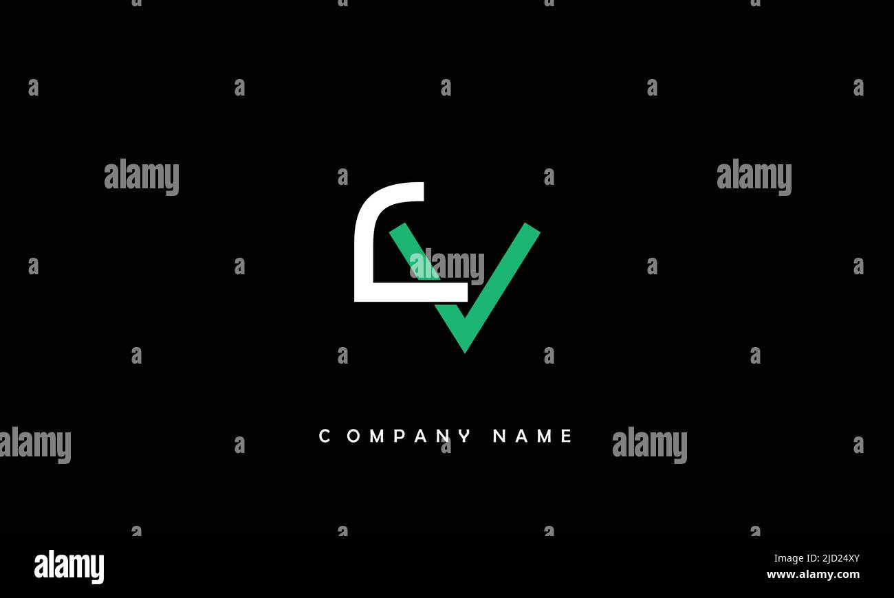 LV, VL Alphabets Letters Logo Monogram Stock Vector