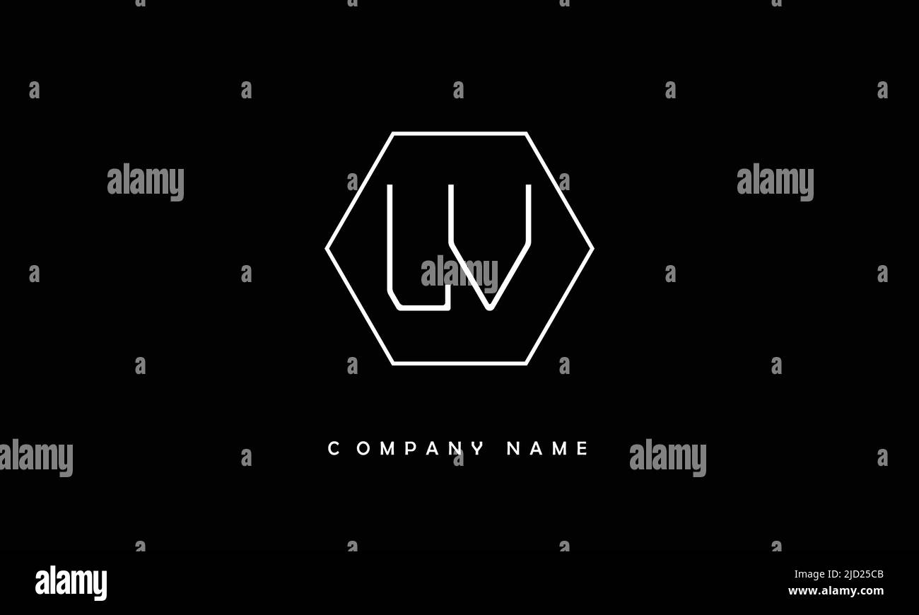 LV, VL Alphabets Letters Logo Monogram Stock Vector
