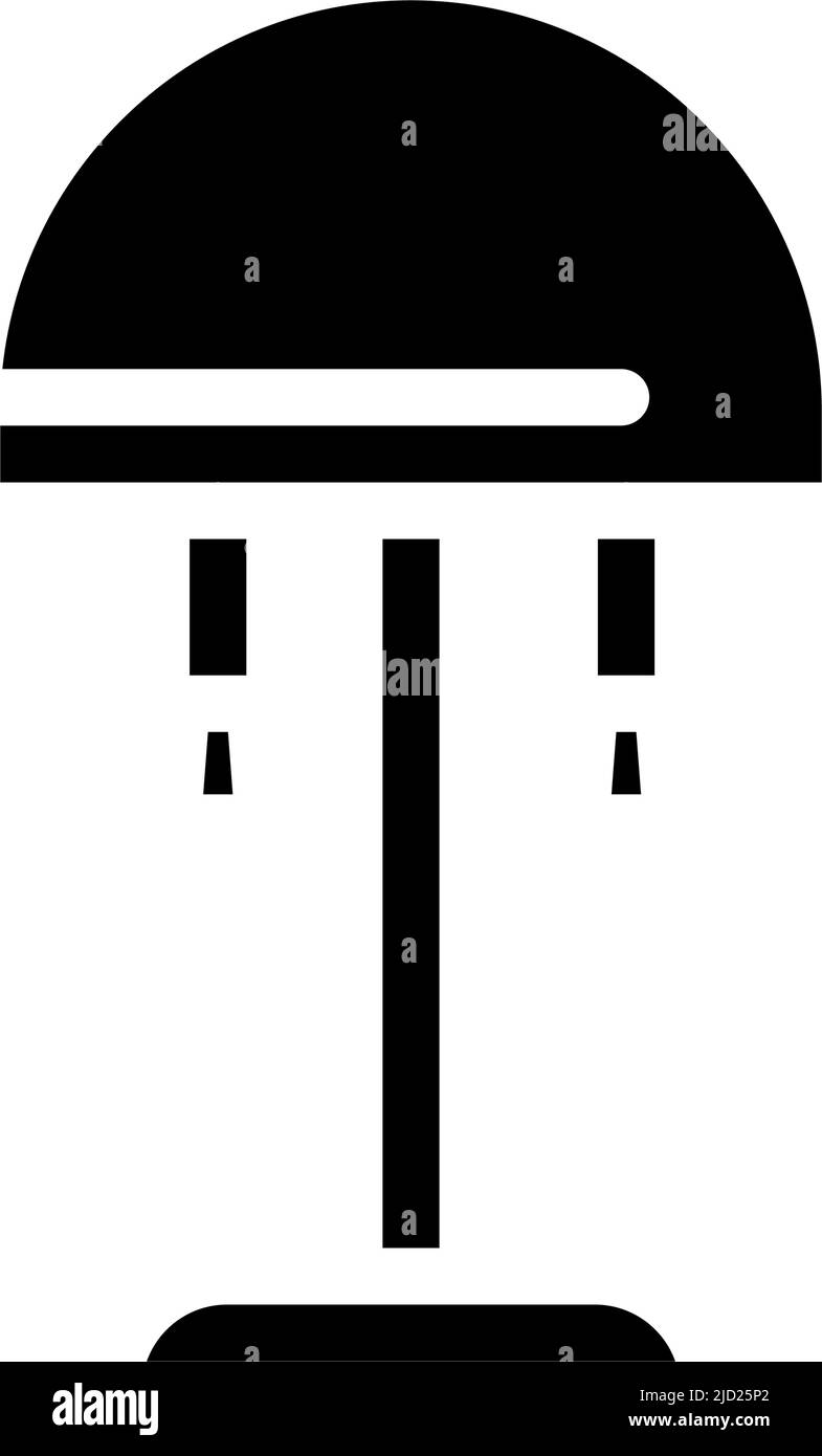 electrical lamp glyph icon vector illustration Stock Vector Image & Art ...