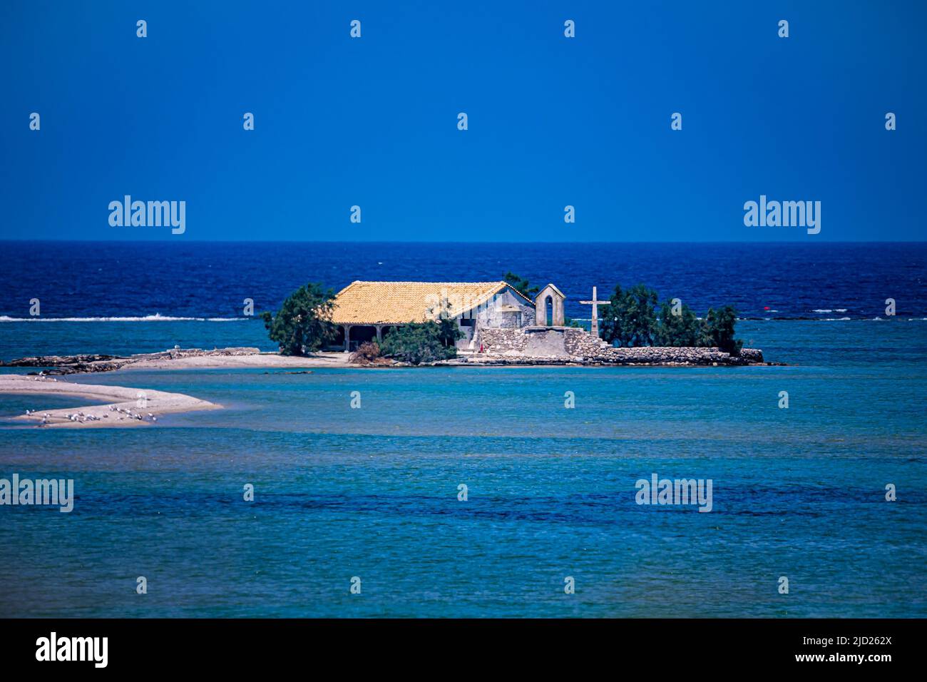 small church in the sea - kleine Kirche im Meer Stock Photo