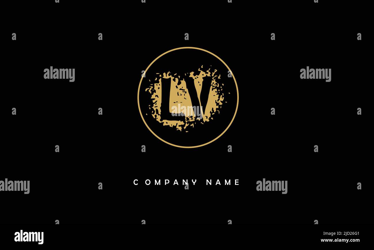 LV, VL Alphabets Letters Logo Monogram Stock Vector