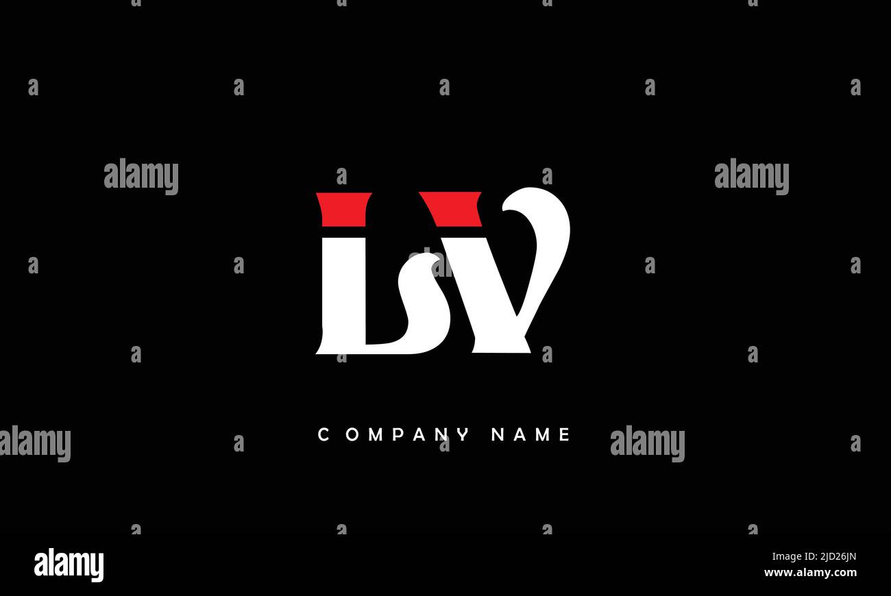 LV, VL Alphabets Letters Logo Monogram Stock Vector
