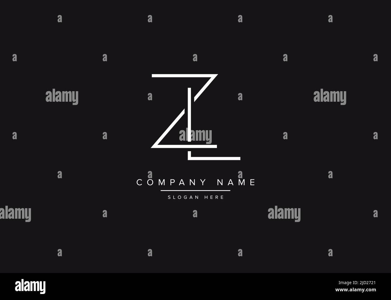 ZL line art logo, abstract monogram letter logo vector illustration ...