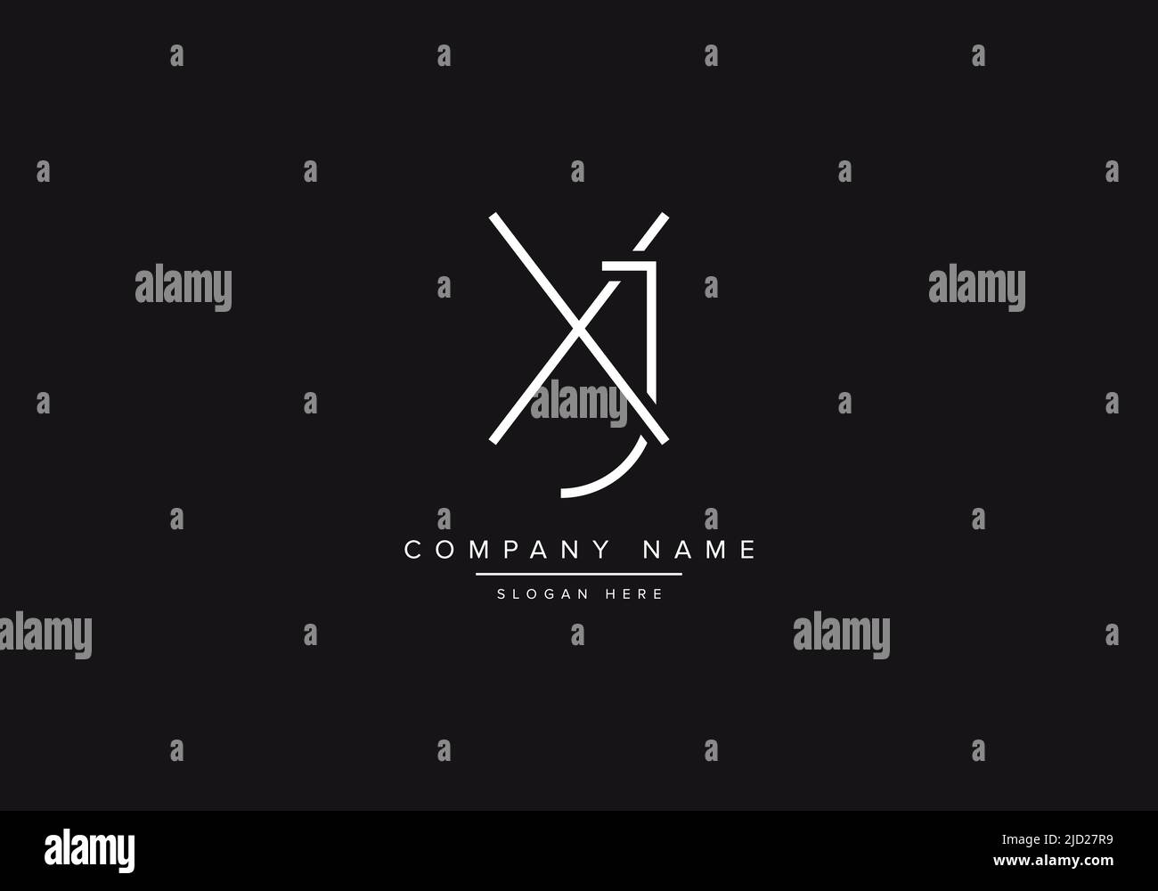 Alphabet letter icon logo XJ Stock Vector