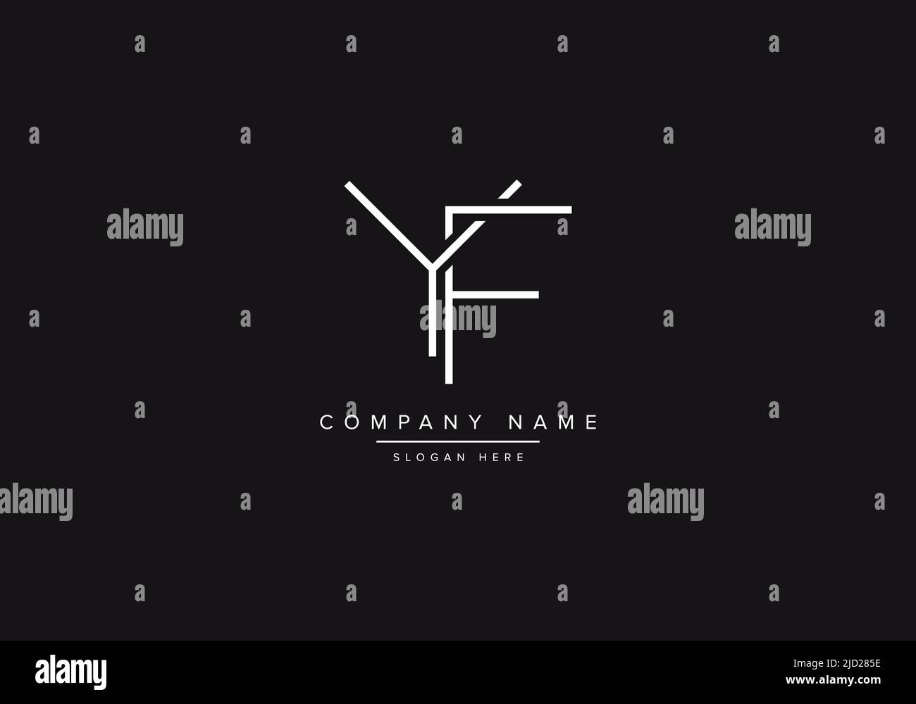 Alphabet letter icon logo YF Stock Vector
