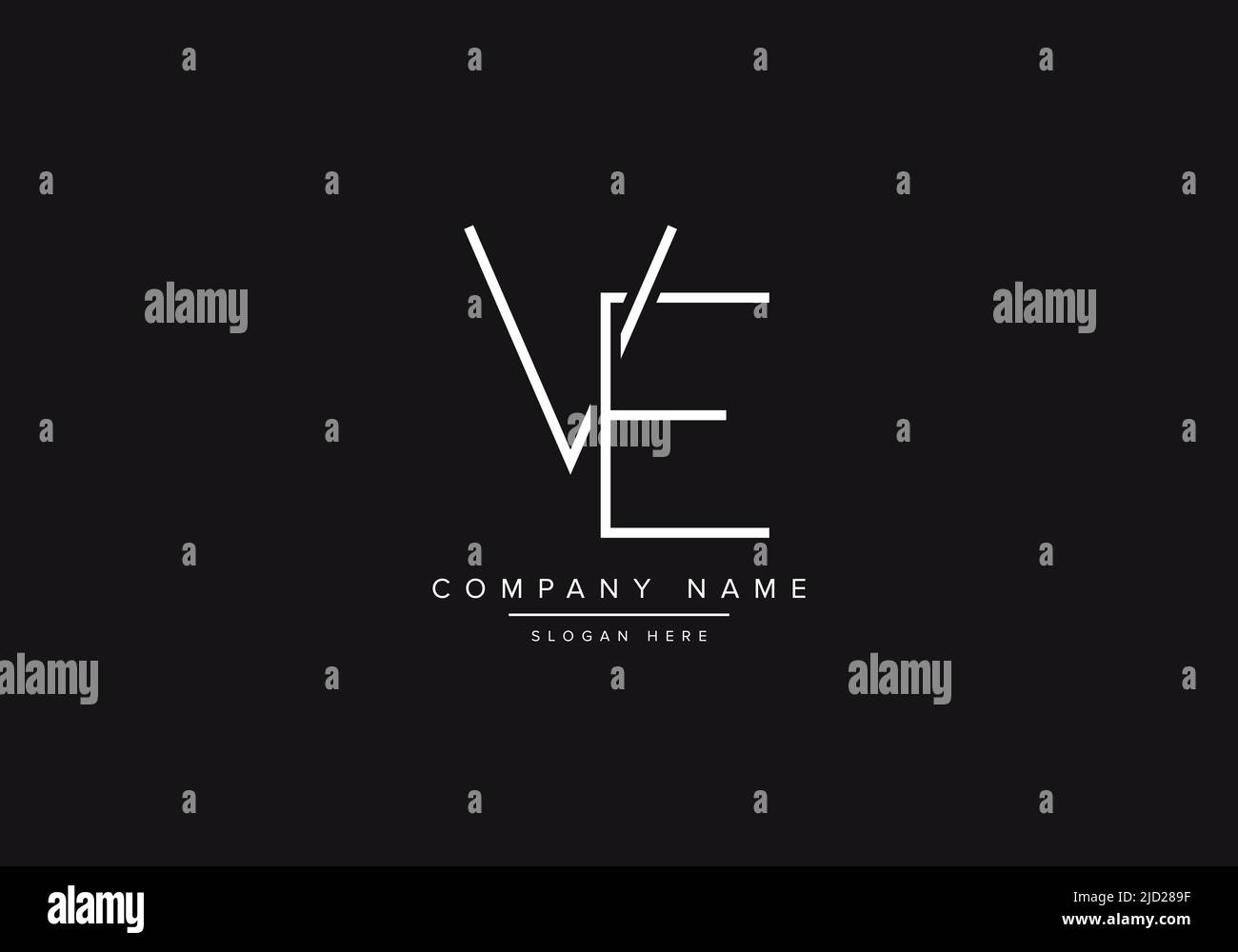 Alphabet letter icon logo VE Stock Vector