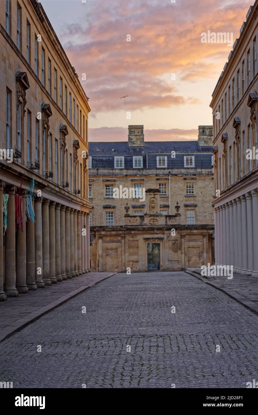 Bath City Centre at sunset Stock Photo Alamy