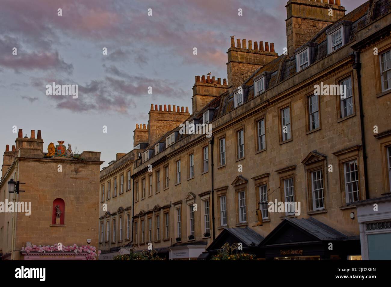 Bath City Centre at sunset Stock Photo Alamy