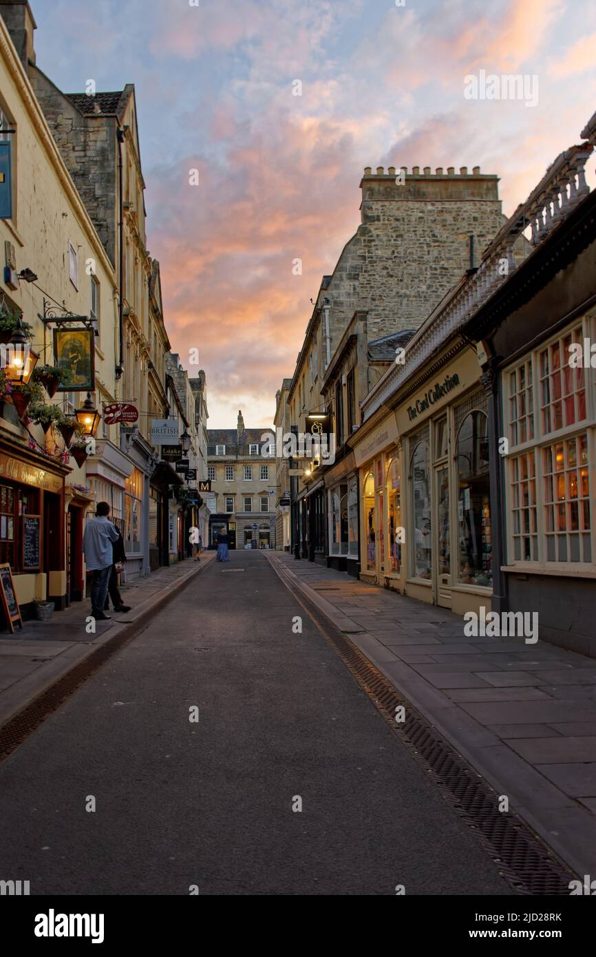 Bath City Centre at sunset Stock Photo Alamy