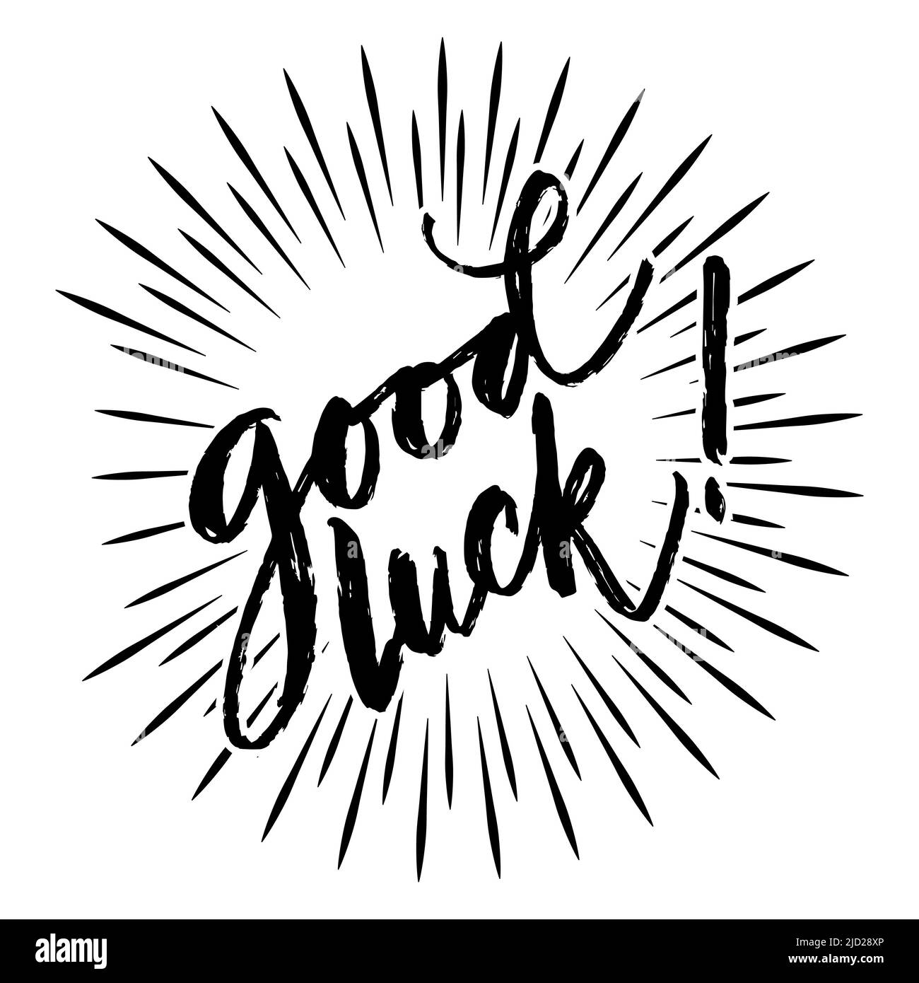 good luck clipart black and white