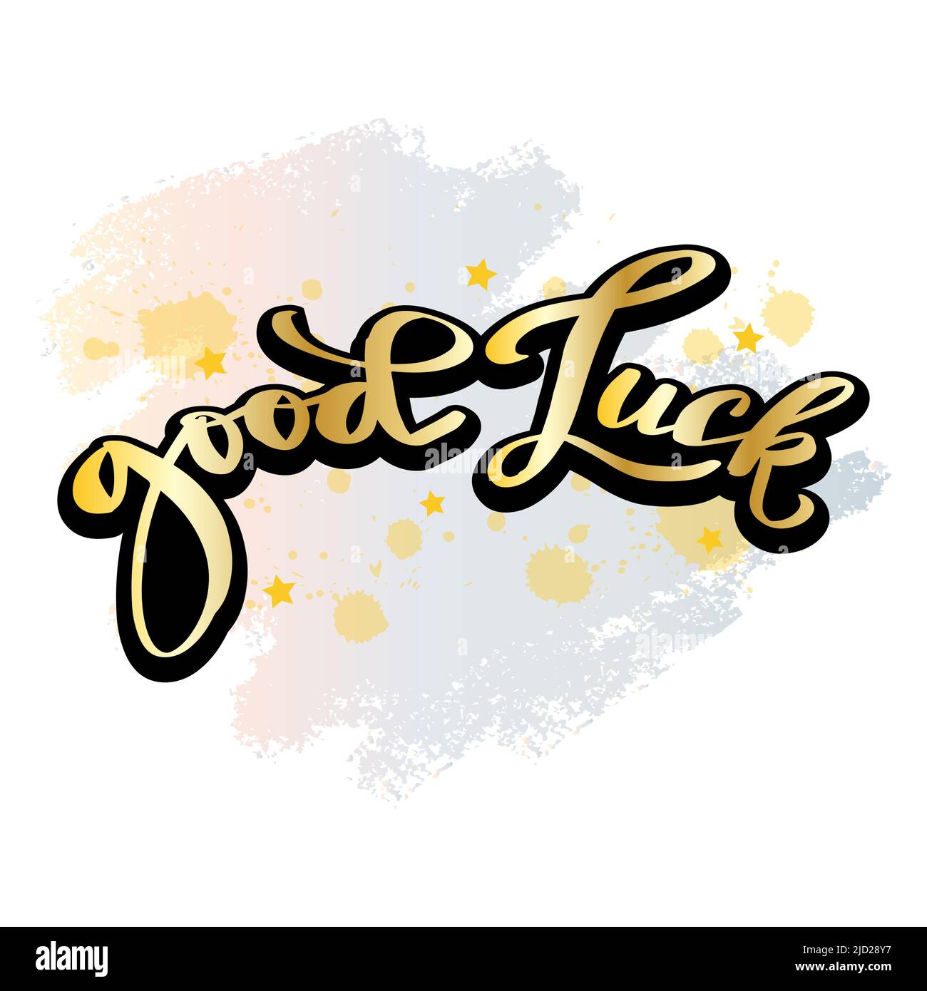 Good luck hand lettering Stock Photo - Alamy