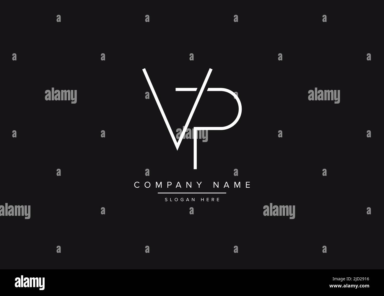 Alphabet letter icon logo VP Stock Vector