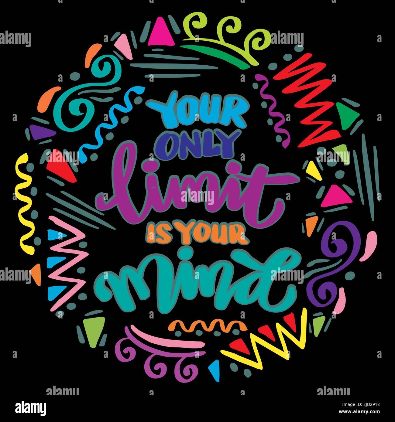 Your only limit is your mind poster quotes stock photo alamy