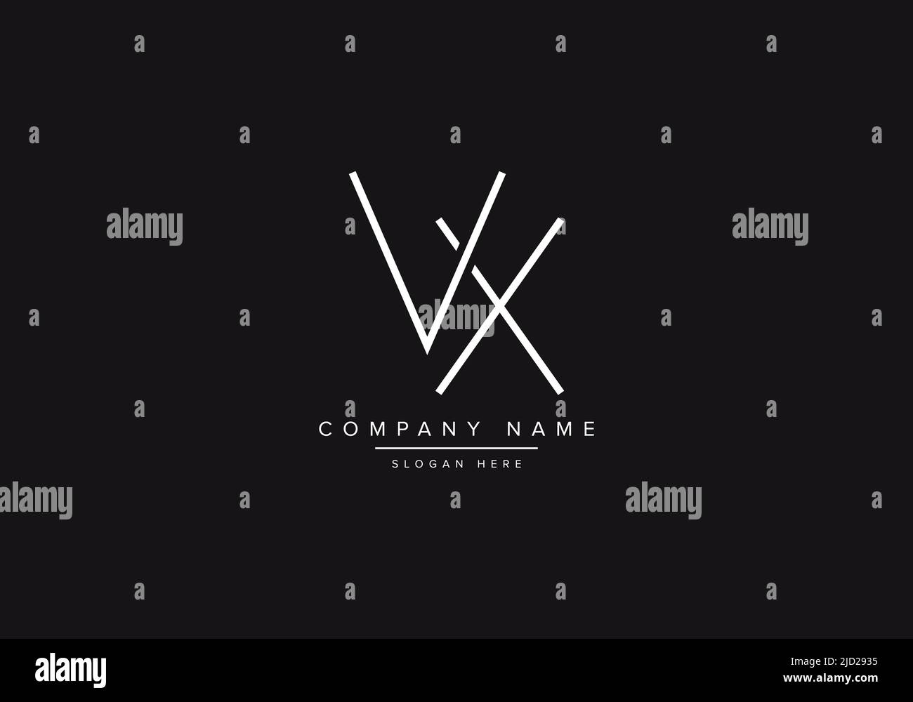 Alphabet letter icon logo VX Stock Vector