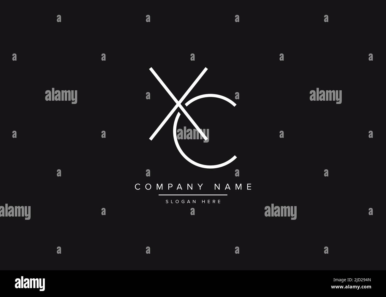 Alphabet letter icon logo XC Stock Vector