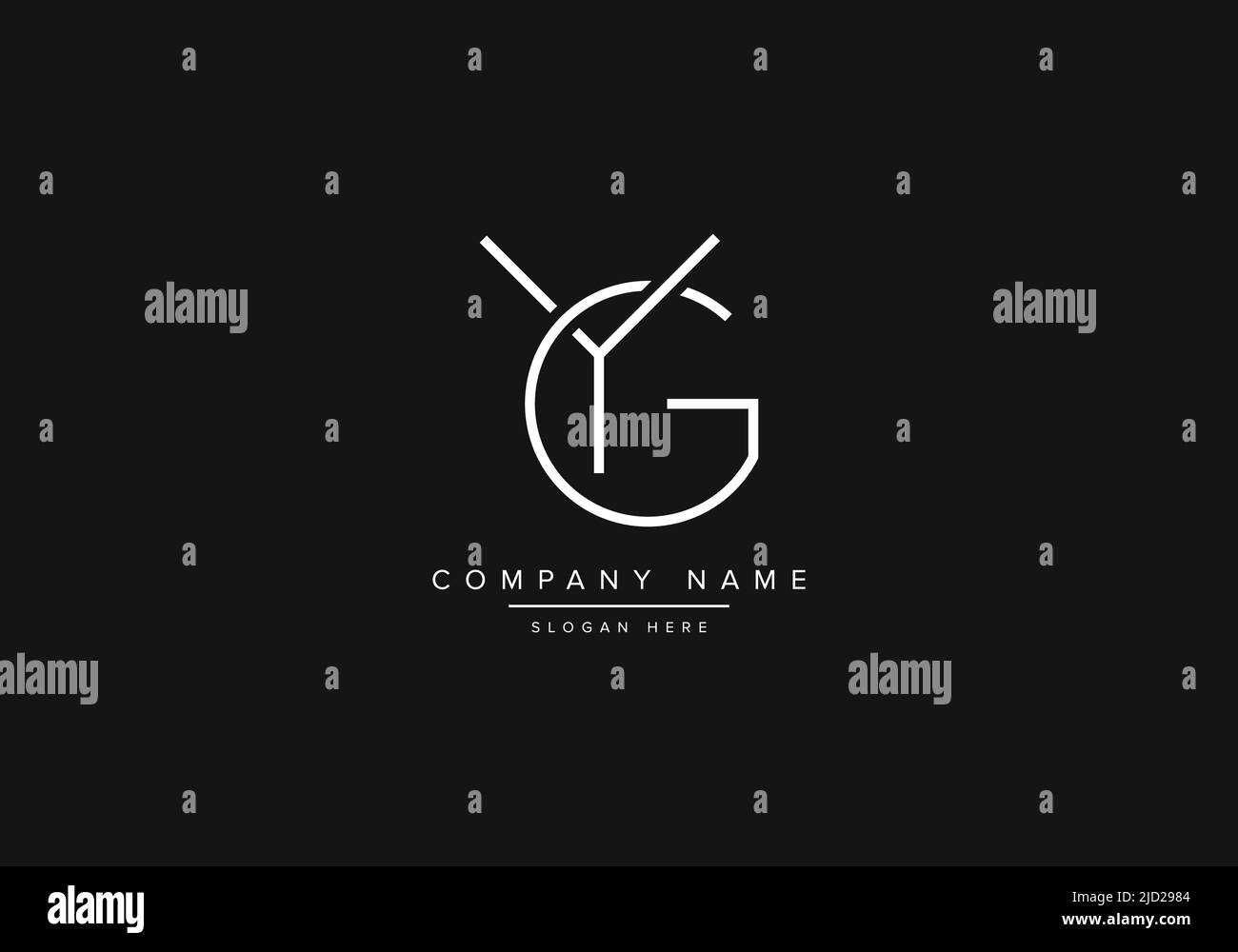 Alphabet letter icon logo YG Stock Vector