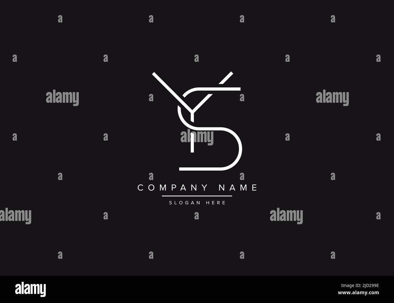 Alphabet letter icon logo YS Stock Vector