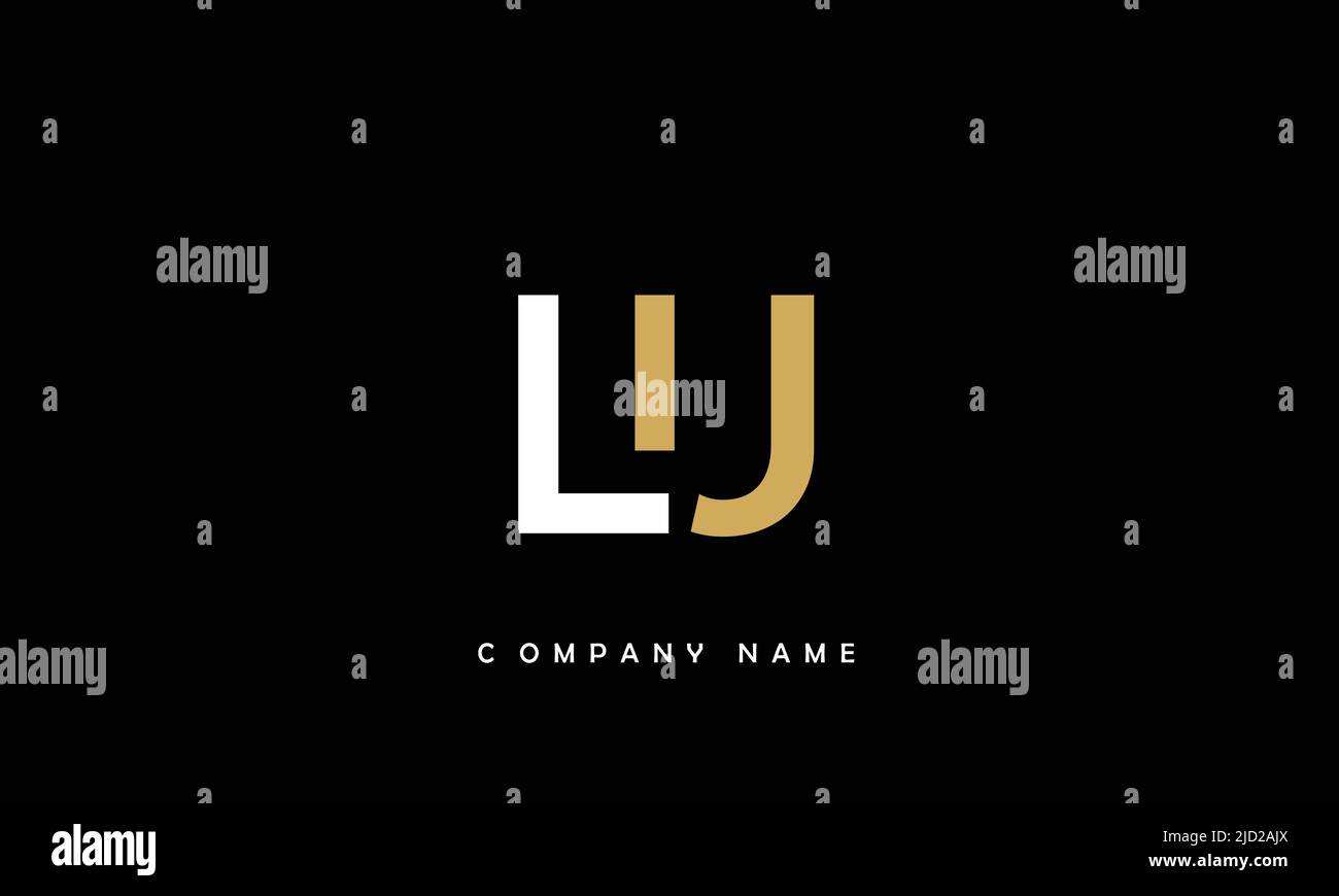 LU, UL Abstract Letters Logo Monogram Stock Vector