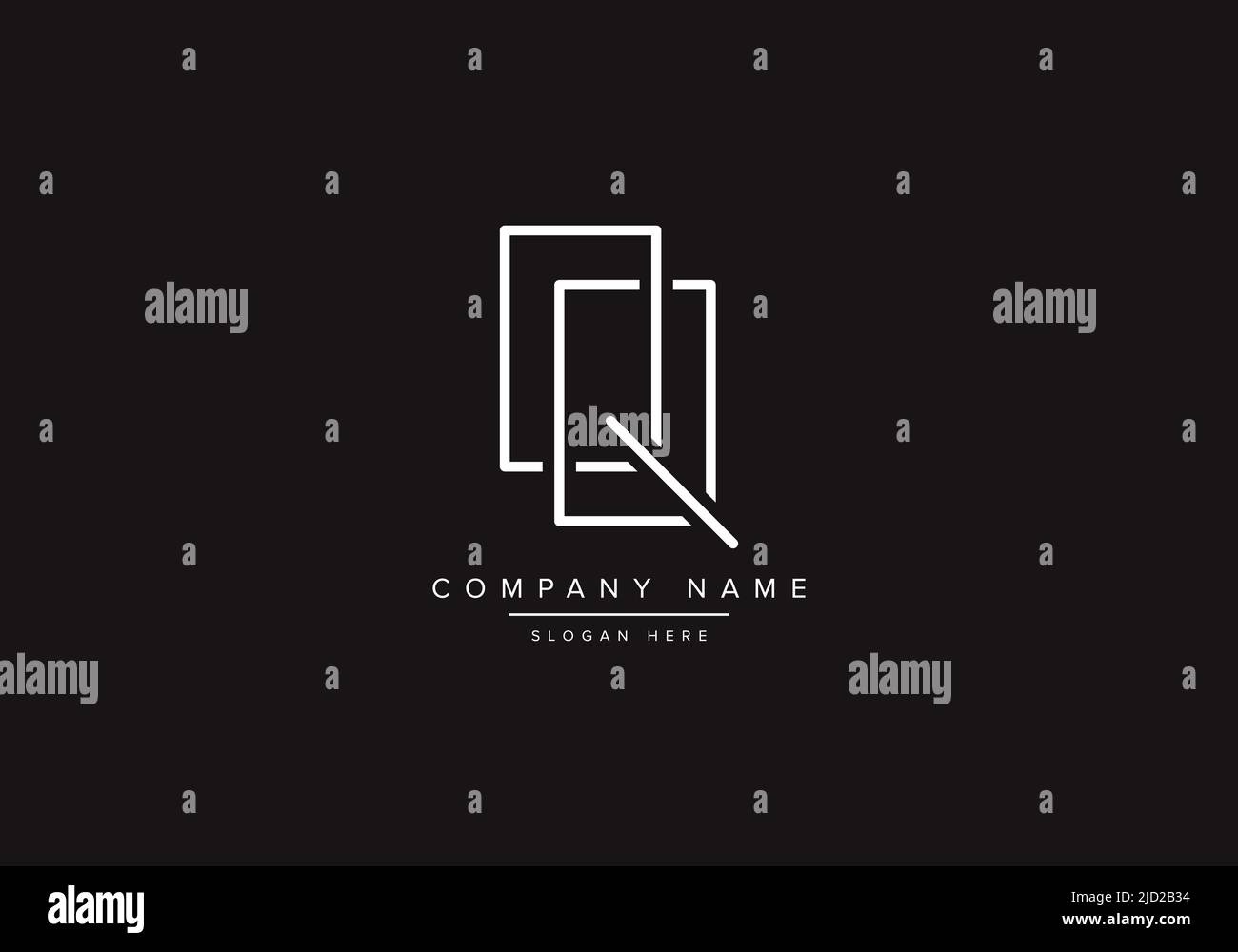 Alphabet letter icon logo QQ Stock Vector