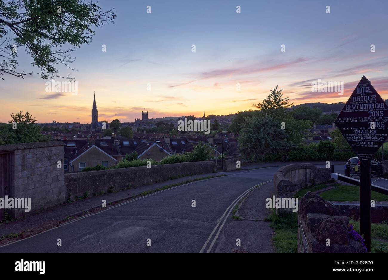 Bath, UK at sunset Stock Photo Alamy