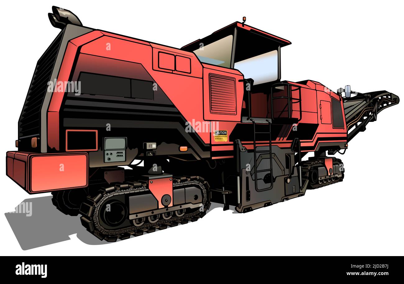 Asphalt Milling Machine Stock Vector Image & Art Alamy