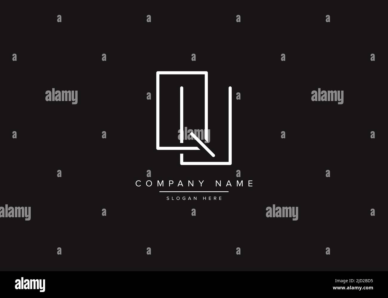 Alphabet letter icon logo QU Stock Vector