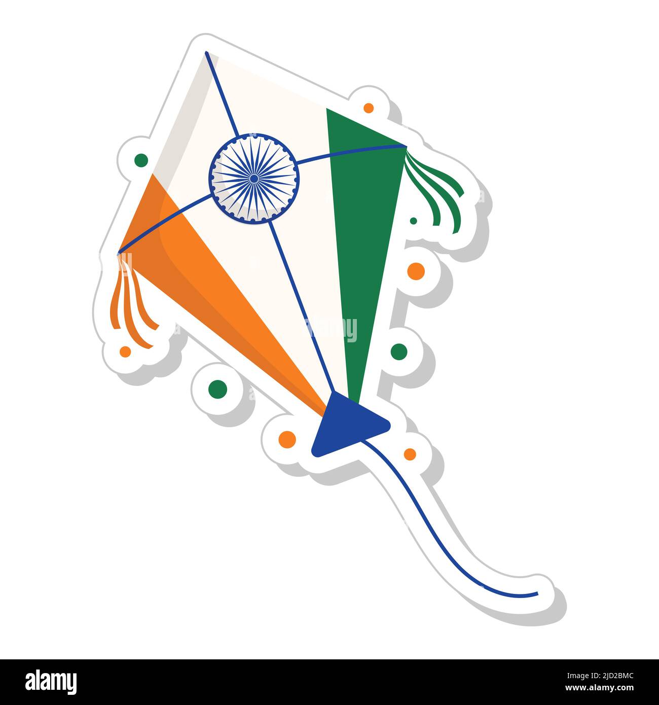 Indian Flag Color Kite In Paper Cut Style Stock Vector Image & Art Alamy
