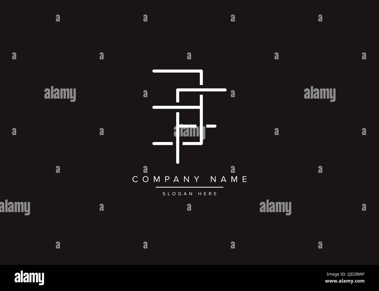 Alphabet letter icon logo BF Stock Vector