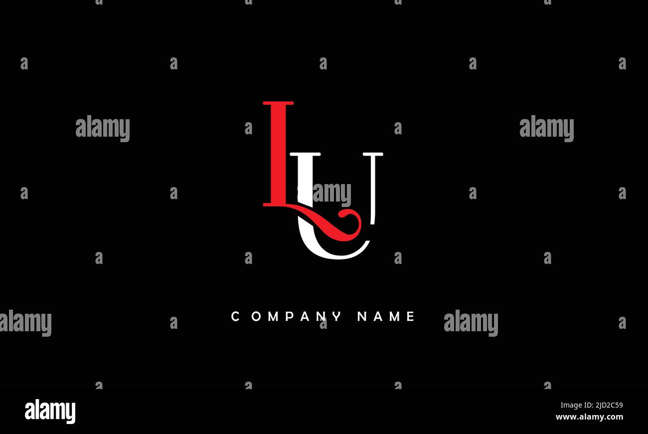 LU, UL Abstract Letters Logo Monogram Stock Vector