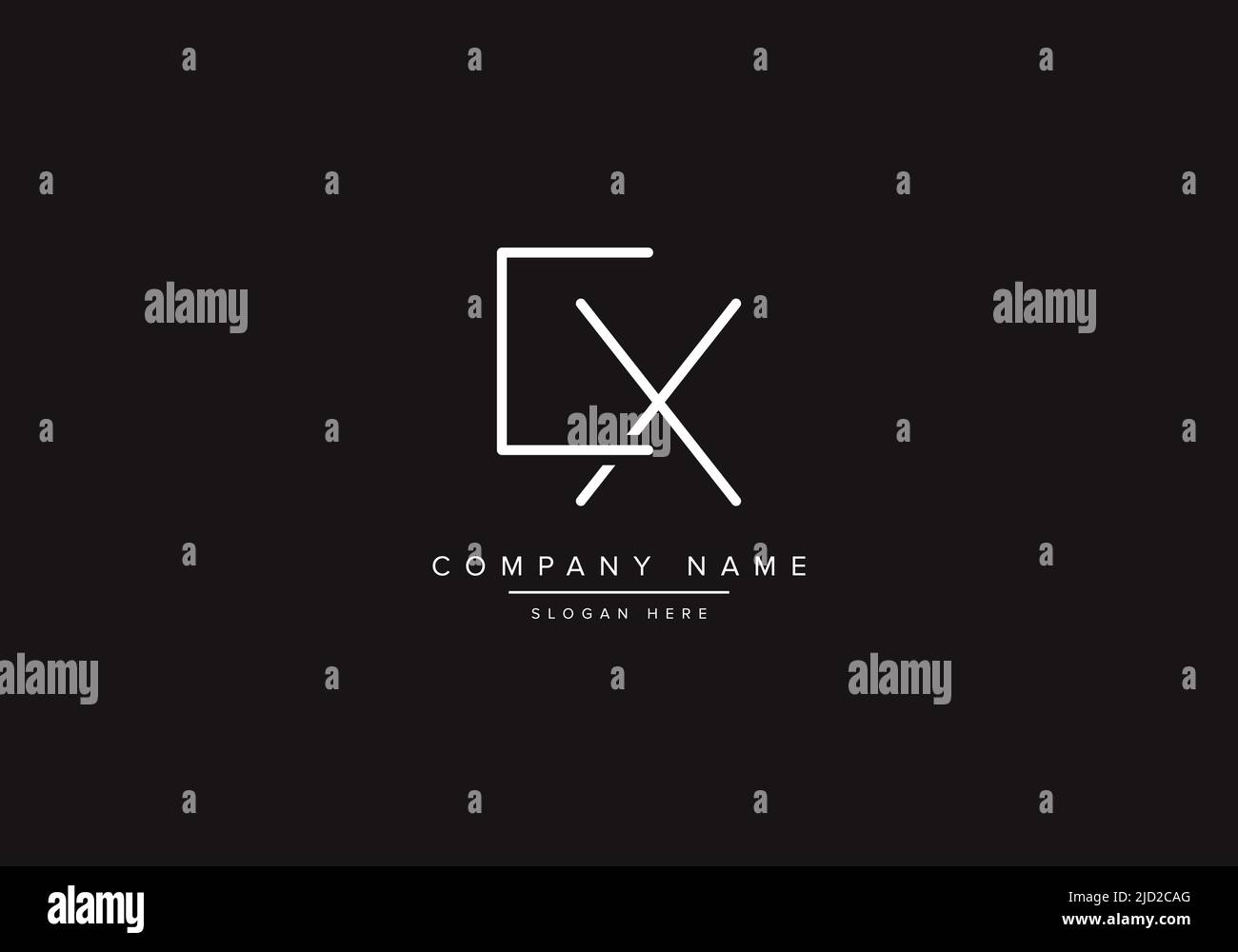Alphabet letter icon logo CX Stock Vector