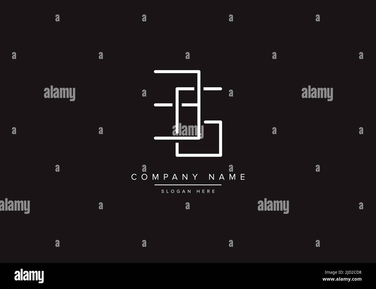 Alphabet letter icon logo BS Stock Vector
