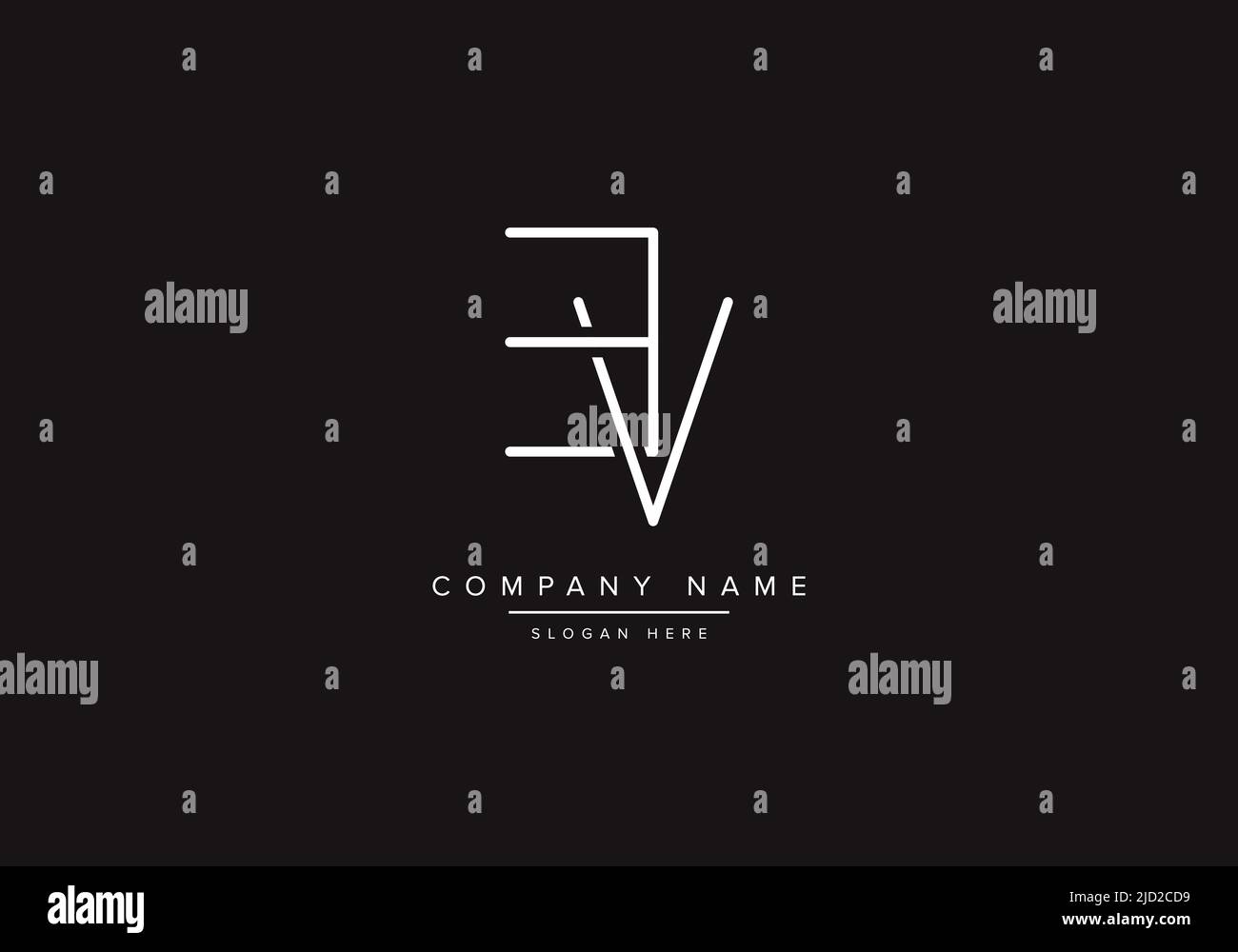 Alphabet letter icon logo BV Stock Vector