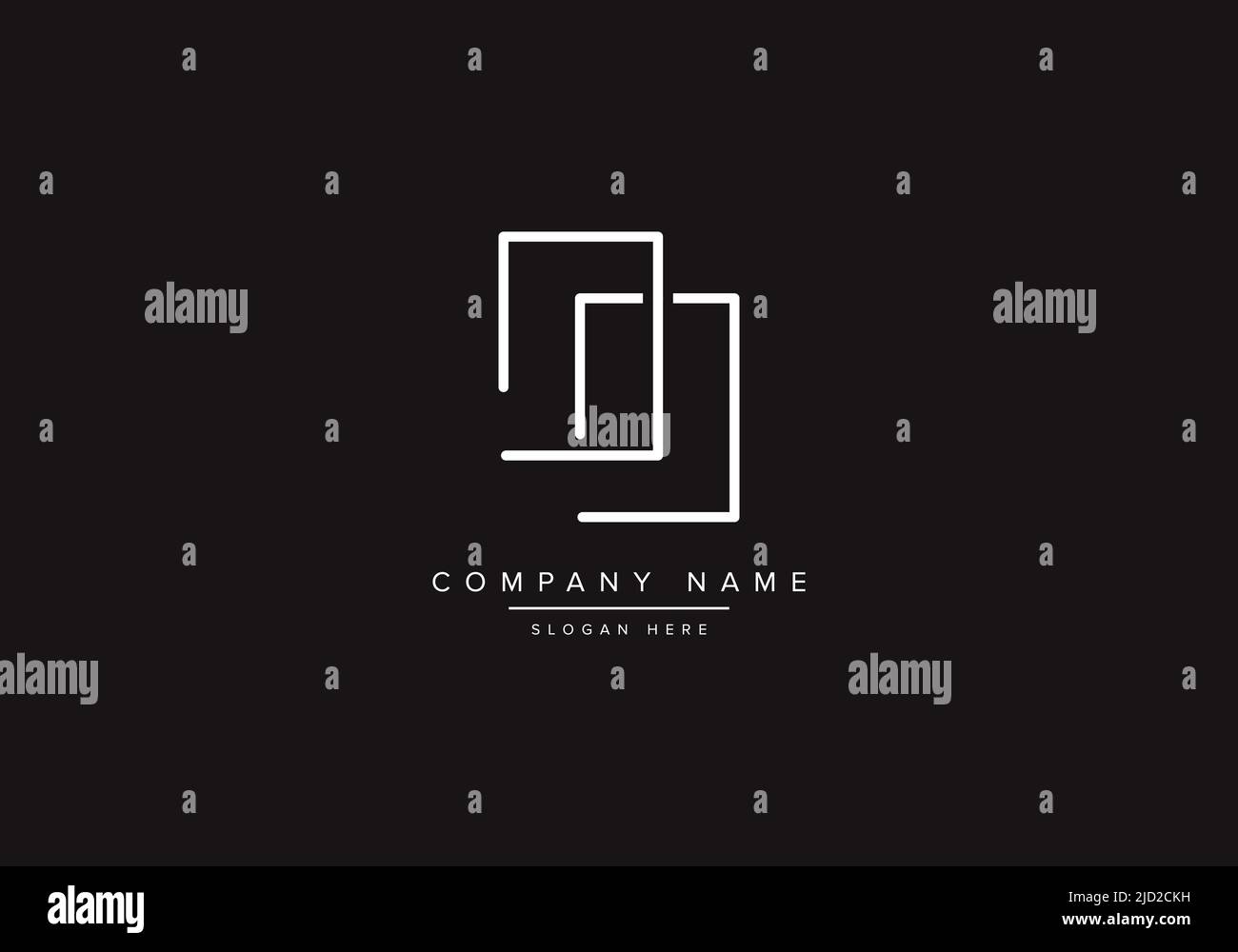 Alphabet letter icon logo DD Stock Vector