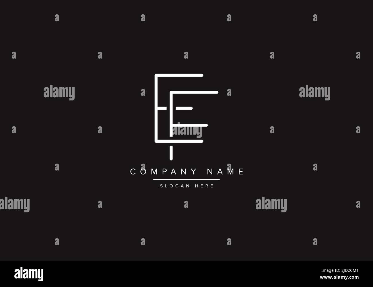 Alphabet letter icon logo EF Stock Vector