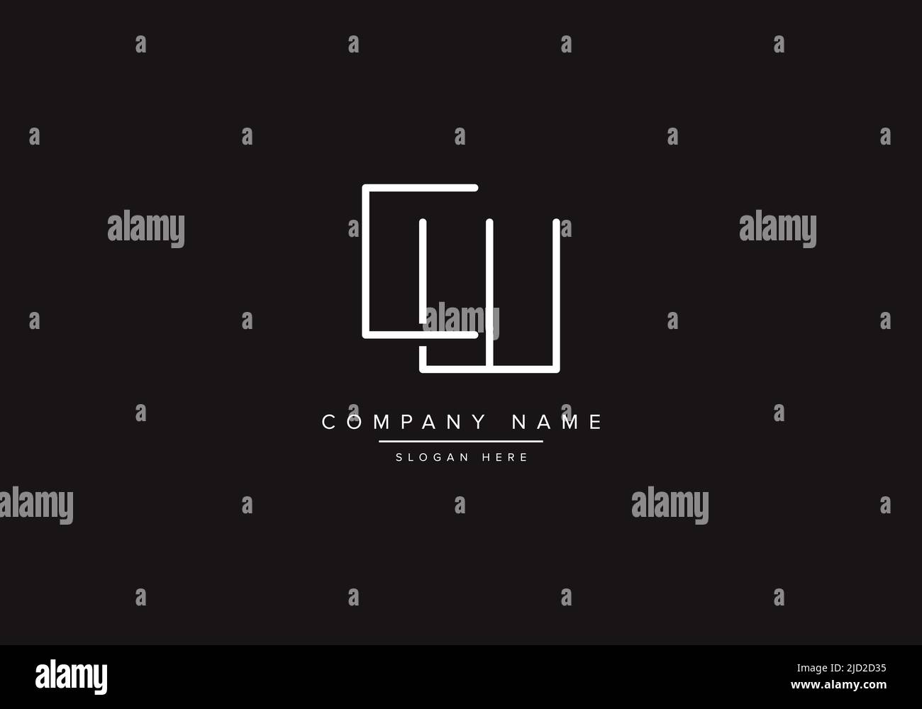 Alphabet letter icon logo CW Stock Vector