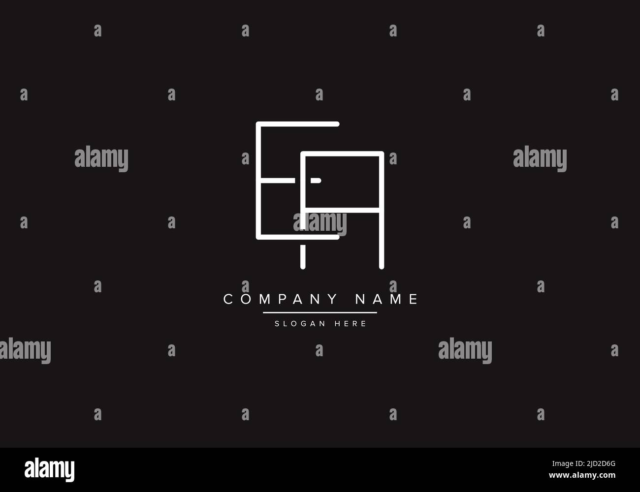 Alphabet letter icon logo EA Stock Vector
