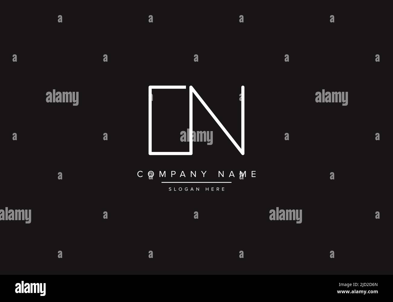 Alphabet letter icon logo CN Stock Vector