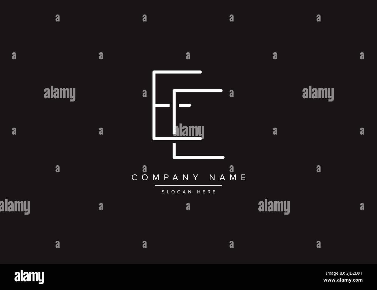 Alphabet letter icon logo EC Stock Vector
