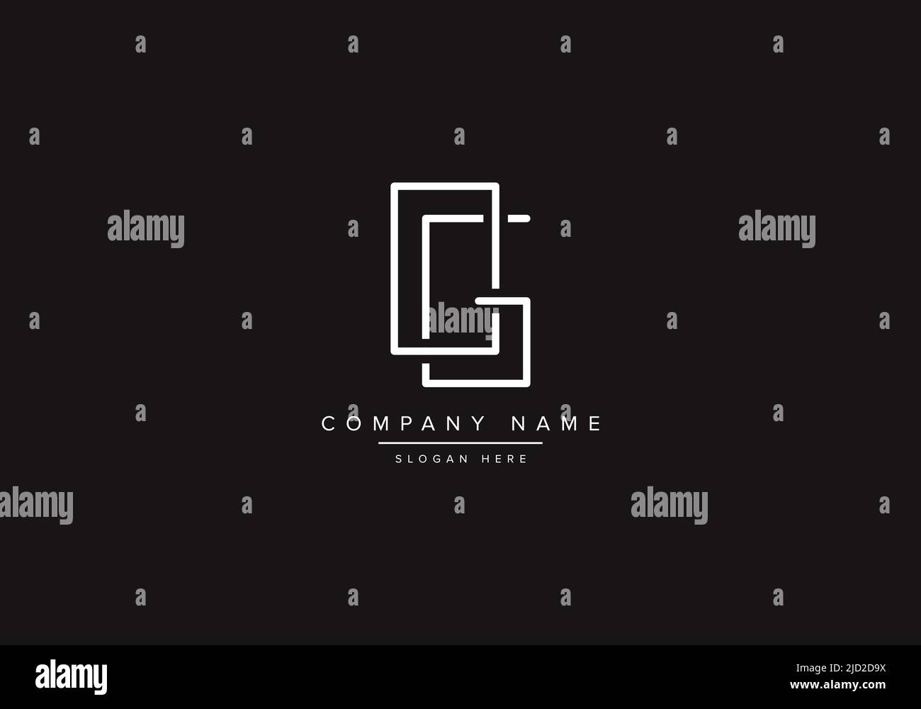 Alphabet letter icon logo OG Stock Vector