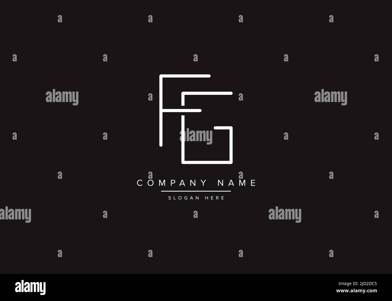 Alphabet letter icon logo FG Stock Vector