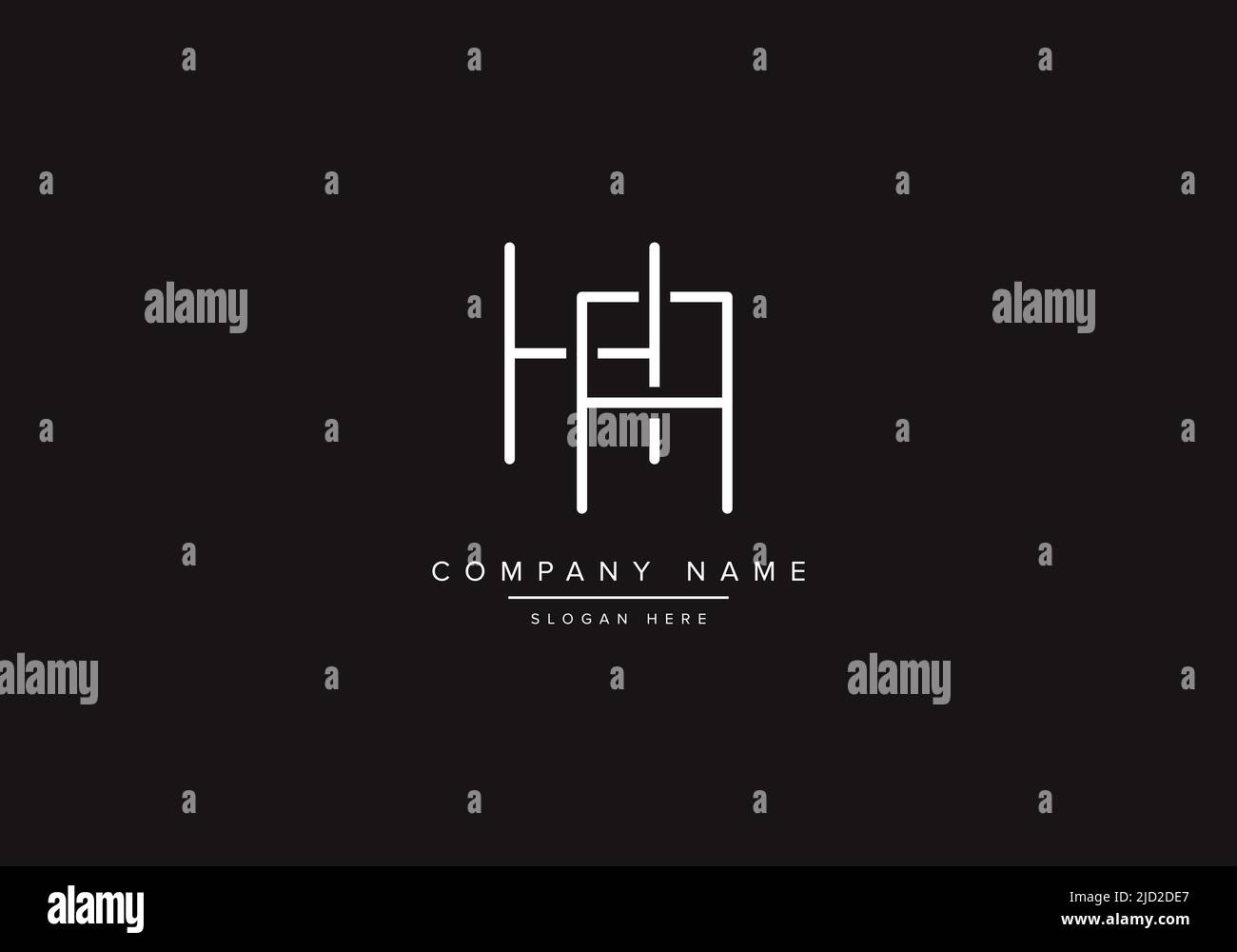 Alphabet letter icon logo HA Stock Vector