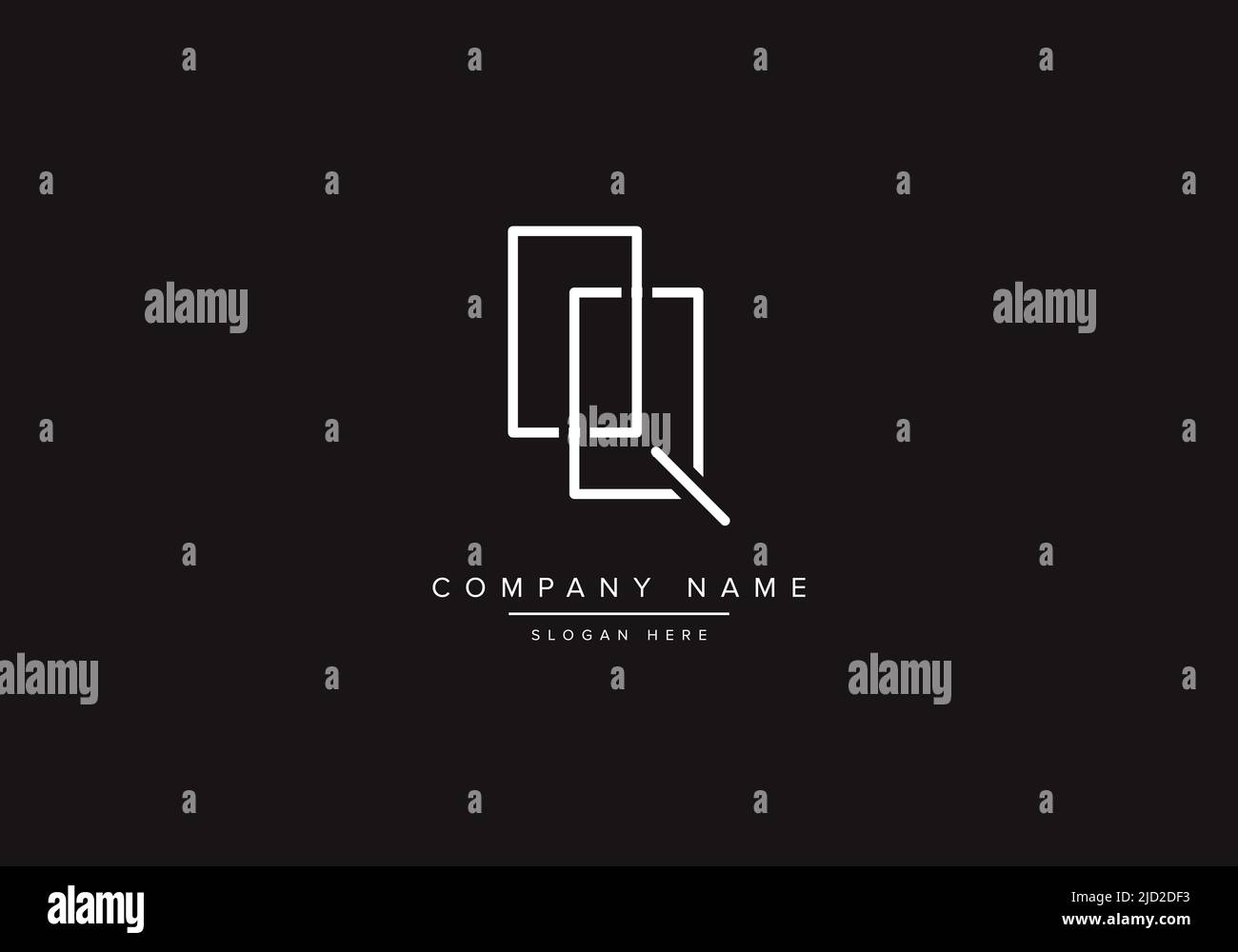 OQ logo design vector illustration template. Stock Vector