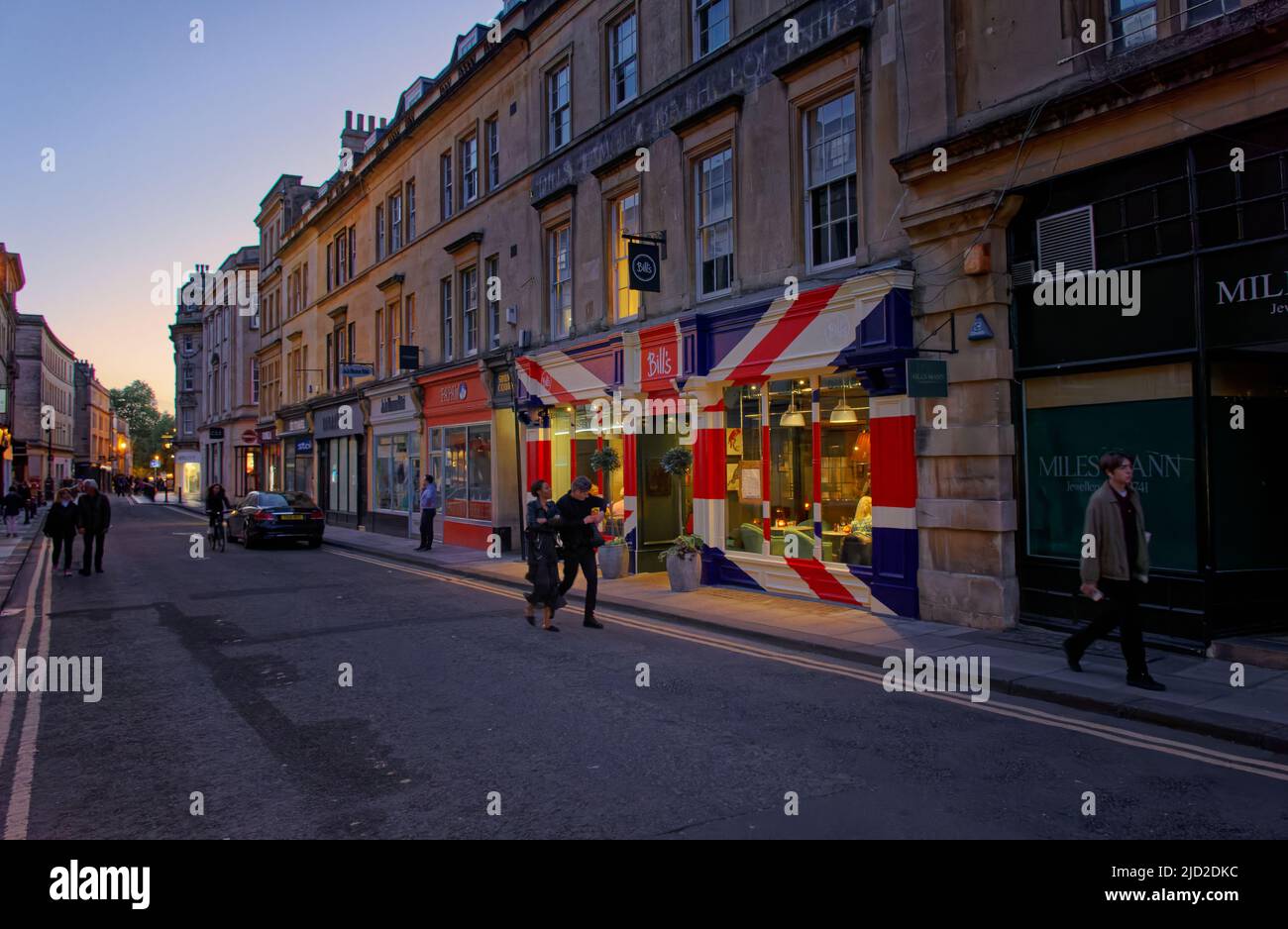 Bath City Centre Blue hour dusk Stock Photo Alamy